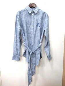 ラルフローレン RALPH LAUREN ロングシャツ 長袖 サイズXS TP レディース 中古 ■N239