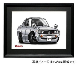 イラスト ケンメリ・スカイライン（4Dr・銀）