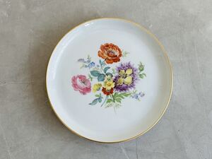 ◇ Meissen マイセン 飾り皿 プレート フラワーブーケ 絵皿 飾皿 コレクション 約17.5㎝ ◇