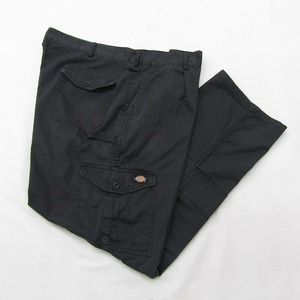 Dickies サイズ UK 42R W41~ L30~ ダブルニー ワーク ペインター カーゴ チノ パンツ チノパン 黒 ディッキーズ 古着 ビンテージ 2JA0559