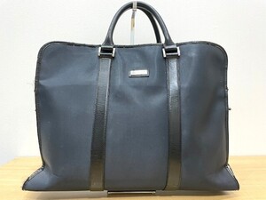 【1782】BURBERRY BLACK LABEL バーバリー ブラックレーベル ビジネスバッグ ブリーフケース チェック ナイロン レザー 個人長期保管品