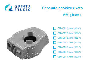 ◆◇Quinta Studio【QRV-005】凸リベット0.8mm 3Dデカール(660個入り)◇◆