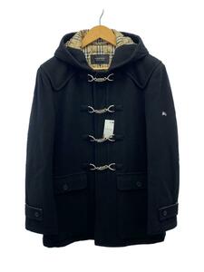 BURBERRY BLACK LABEL◆ダッフルコート/M/ウール/BLK/無地/BMP75-329-09