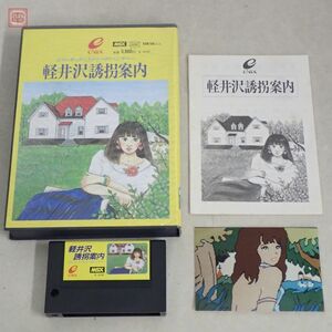 1円〜 動作保証品 MSX ROM 軽井沢誘拐案内 ENIX 堀井雄二 箱説写真付【10