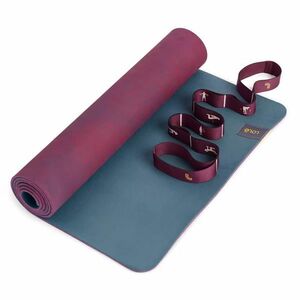新品 ローレプリマ ヨガマット 5mm厚 ストラップ付 ワインレッド トレーニング エクササイズ ストレッチ LOLE PRIMTPE #100※yoga