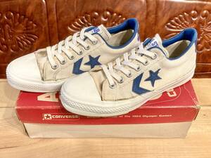 ★☆70s!USA!希少レア!converse BASKETBALL PRO 白/紺 6.5 25cm コンバース ホワイト/ネイビー シェブロンスター ビンテージ 239☆★