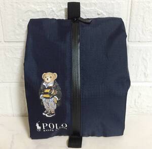 no28668 美品 POLO RALPH LAUREN ポロラルフローレン ポロベア ナイロン トラベル コスメ メイク バッグ 小物入れ ポーチ