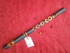 １　大和笛　大和神楽の笛　貴族　日本最古　古い型　雅楽化する前の型　麻巻き　根岸篠笛工房製　