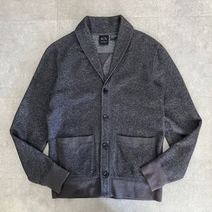 ●美品 A|X ARMANI EXCHANGE アルマーニ エクスチェンジ 裏起毛 スウェット ショールカラー カーディガン/size(XS)/メンズ