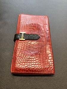 HERMES エルメス　べアン　スフレ　クロコ　アリゲーター　長財布