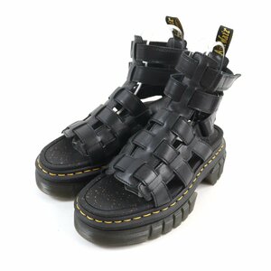 極美品★Dr.Martens ドクターマーチン Ricki Gladiator ベルクロストラップ グラディエーター レザー サンダル 黒 5UK 箱付き レディース