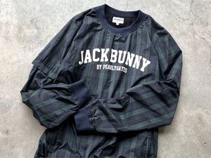 Jack Bunny by PEARLY GATES 2WAY プルオーバージャケット 7 ジャックバニー ゴルフウェア メンズ ナイロン ウインドブレーカー 防風