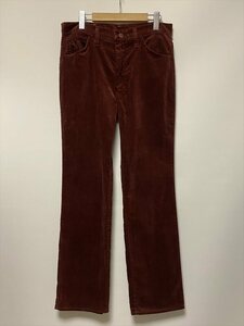 ★USED/WRANGLER/VELOR PANTS/BOOTS CUT/RED BROWN/MADE IN USA/ラングラー/ブーツカット/ベロア/３２インチ/赤茶/アメリカ製/古着★