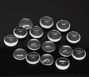 ガラスカボションガラスドームカボション100個 クリアガラス（12mm）