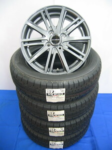 ブリヂストン 低燃費 サマー タイヤ ニューノ 175/65R15 175/65/15 ＆ ガンメタ アルミホイール セット 新品 4本 総額59600円～ 自宅配送OK