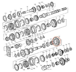 フォード マツダ製 M5R2 5速MT カウンターシャフト 5速 アップデート (オーバードライブ) 52T 33T Ford Bronco F150/350 トラック ブロンコ