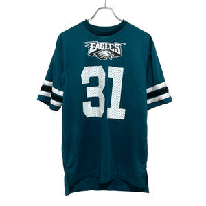 NFL Philadelphia Eagles イーグルス 31番 MAXWELL フットボール Tシャツ M グリーン メンズ アメフト USA古着 送料185円 24-0205