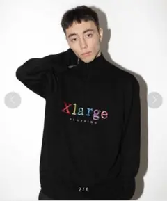 XLARGE  HALFZIP EMBR SWEATER