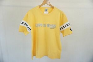 【即決】SINA COVA LUPO DI MARE シナコバ メンズ 半袖Tシャツ コットン イエロー系 サイズ：L【876278】