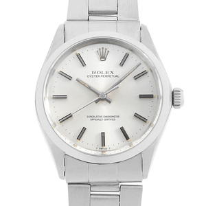 ロレックス オイスターパーペチュアル 1002 シルバー バー 35番 アンティーク メンズ 腕時計