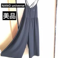 極美品✨NANO universe 黒　キャミ　オールインワン　ロンパース