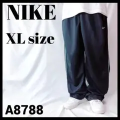 人気デザイン NIKE ナイキ ライン入り トラックパンツ ジャージ 黒 XL