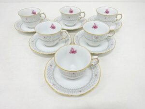 ys7268569; 宗sou Noritake　ノリタケ　1406　ローズ　カップ＆ソーサー6客セット【道】