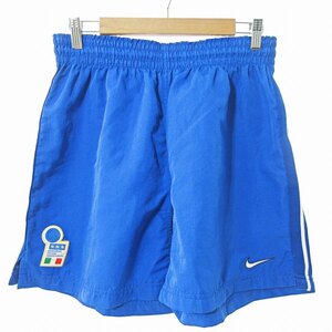 ナイキ NIKE 美品 98年 イタリア代表 サッカー ウエア ハーフパンツ スポーツ M 青 ブルー 1017 メンズ