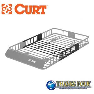 [CURT カート] ルーフラック/ルーフキャリア 延長エクステンション 18115用 ブラックパウダーコート スチール製 汎用 / PARTS# 18117