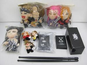 【同梱可】中古品 X JAPAN Hide YOSHIKI 他 ぬいぐるみ ドラムスティック 10周年メダル等グッズセット