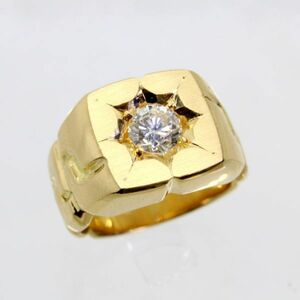 ◎中古美品◎１８金　ダイヤ　1.036ct　メンズリング　18号