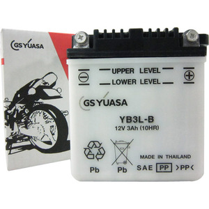 GSユアサ(ジーエスユアサ) バイク YB3L-B 開放式バッテリー TZR50(3TU)｜DT125｜DT125R｜SDR200｜セロー225｜XT250T ※車名が同