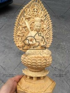 美品★極上の木彫 仏教美術 精密彫刻 仏像 手彫り 極上品 虚空蔵菩薩像