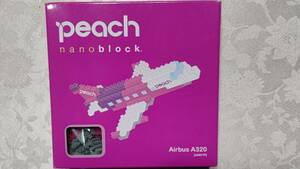 2012年 博品館限定 廃番 ナノブロック nanoblock peach Airbus A320 ピーチ航空 ピーチ・アビエーション エアバスA320 未開封