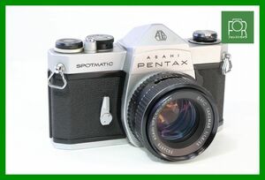 【同梱歓迎】実用■ペンタックス PENTAX SP+SMC 55mm F1.8■シャッター全速完動・露出計不良■9212