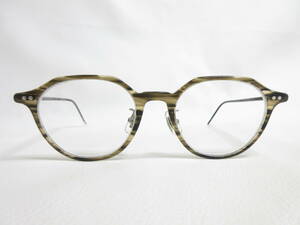 13966◆金子眼鏡 KANEKO OPTICAL 型番不明 49□29-145 度付きレンズ/眼鏡/メガネ MADE IN JAPAN 中古 USED