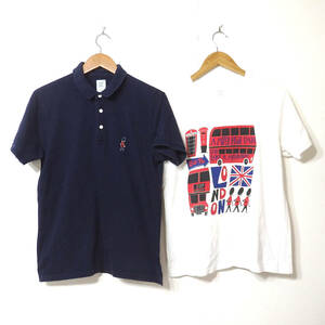 【送料無料】グラニフポロシャツ、Tシャツ２枚セット/Mサイズ　LONDON　近衛兵 Design Tshirts Store graniph