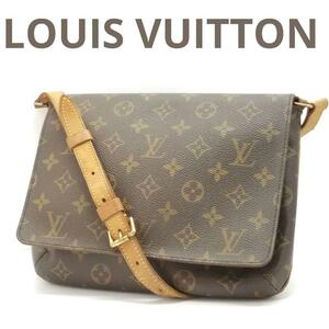 送料無料 Louis Vuitton ルイヴィトン ショルダーバッグ モノグラム ミュゼット タンゴ M51388 廃盤 フランス製 ポシェット