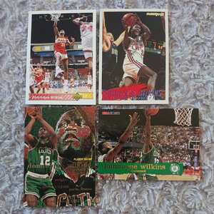 UPPER DECK HOOPS FLEER SKYBOX ☆ DOMINIQUE WILKINS 4枚セット ☆ NBA ドミニク ウィルキンス HAWKS CLIPPERS CELTICS ☆ 1992 1994 1995