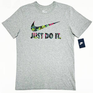 ■NIKE/ナイキ フローラルスウォッシュ プリントTシャツ・グレーL美品■