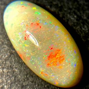 遊色効果!!［天然オパール5.539ct］J 約19.6×9.8mmソーティング付 ルース 裸石 宝石 ジュエリー opal 