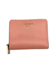 kate spade new york 2つ折り財布 レザー ピンク 無地 レディース T348