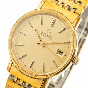 稼働 OMEGA Automatic オメガ Seamaster シーマスター 166.0202 ラウンド ヴィンテージウォッチ AT 3針 金文字盤 GP 腕時計 0716620241001