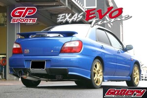 GDB GGB インプレッサWRX STi EJ20ターボ車用 GP SPORTS Evo Tune 砲弾左出しマフラー JASMA認定 車検対応 チタンスライドテール