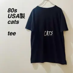 80s USA製　希少cats musical 当時物　Tシャツ　キャッツ　猫