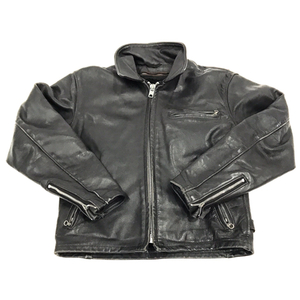 ショット サイズ 38 レザー 長袖 ジャケット ジップアップ アウター メンズ ブラック系 黒系 Schott QR062-459