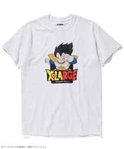 残りわずか!完売品 新品 XLARGE×DRAGON BALL Z TEE VEGETA コラボ 限定 シャツM 白 エクストララージ/ドラゴンボールZ 超 鳥山明 ベジータ