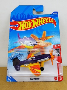 ■ HOTWHEELSホットウィール HW RESCUE 1:64 MAD PROPZ 紫×オレンジ×レッド×イエロー マッドプロップズ 飛行機 ミニカー