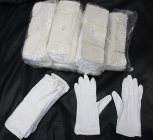 0D96S7 [訳あり] 白手袋 [S] 96双 業務・フォーマル・礼装・マーチバンド等 コットン [長期保管] 未使用品 売り切り