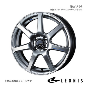 LEONIS/NAVIA 07 カローラアクシオ 140系 15インチ車 アルミホイール1本【17×6.5J 4-100 INSET42 HSB(ハイパーシルバーブラック)】0039561